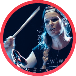 Anika Nilles playing on Evans Drumheads