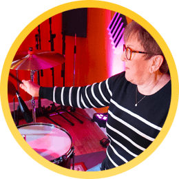 Dorothea Taylor playing with Promark Drumsticks