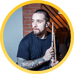 Eloycas Grande playing with Promark Drumsticks