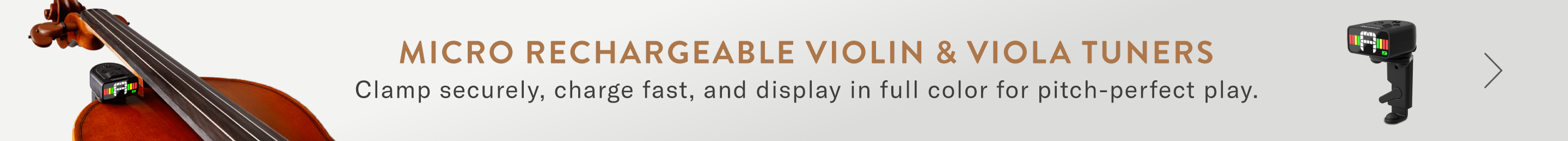 Micro Rechargeable Violin & Viola Tuners