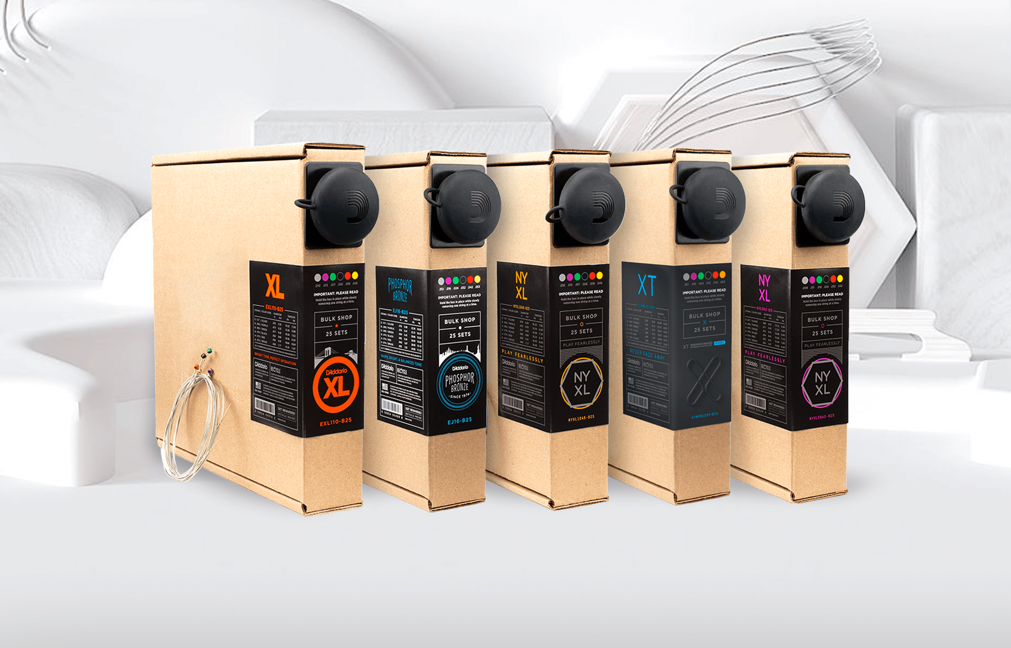 Bulk Guitar Strings: NYXL, XL, Phosphor Bronze, XT