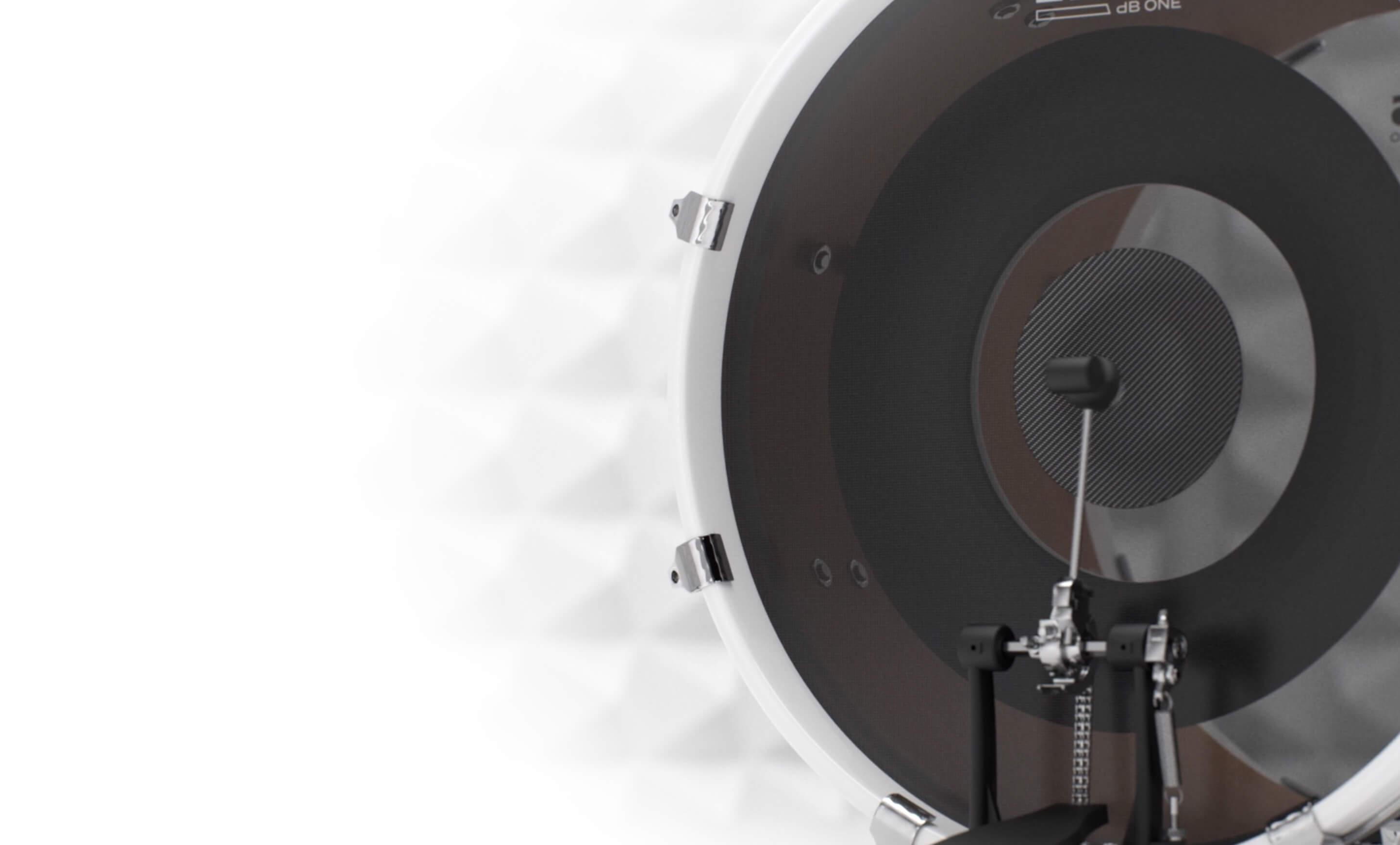 Closeup of dB One Bass Drumhead
