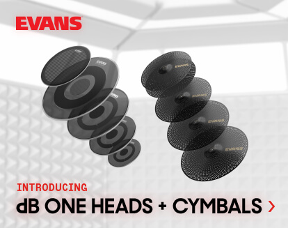 Evans dB drumheads & cymbals