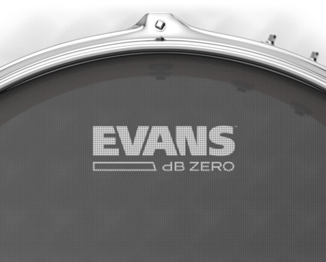 close-up of Evans dB Zero head