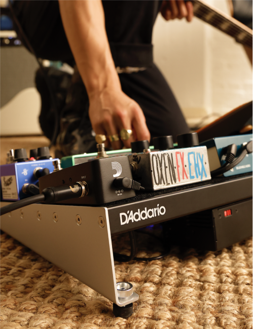 Pedalboard with pedals
