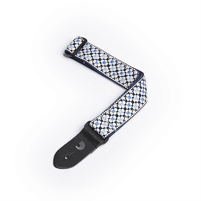 D&#39;Addario Nylon Ukulele Strap, Blue Flowers