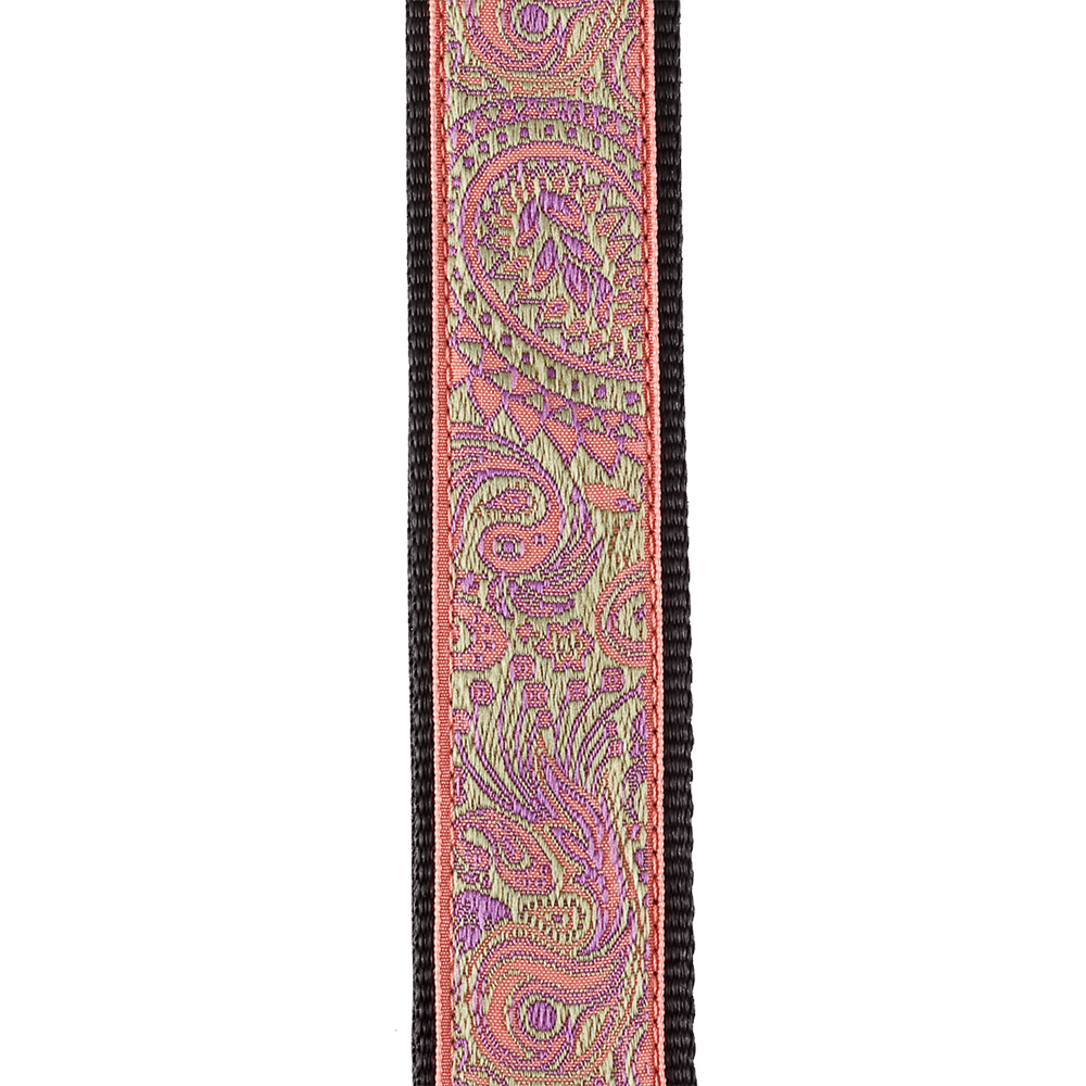 D'Addario Jacquard Ukulele Straps, Paisley Pink/Green