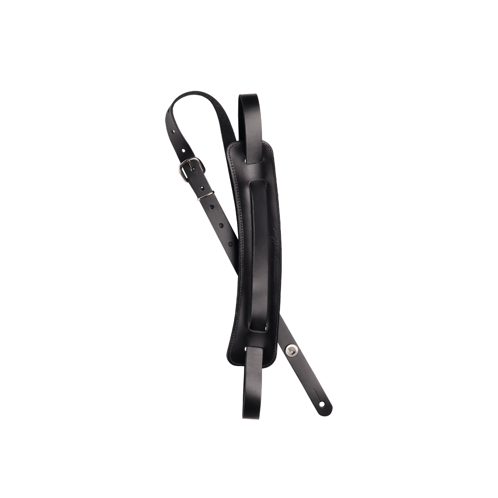 D'Addario John Lennon Signature Strap, Black Leather w/Pad