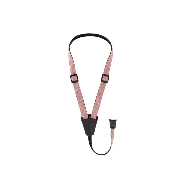 Cradle Ukulele Straps, Paisley Pink/Green