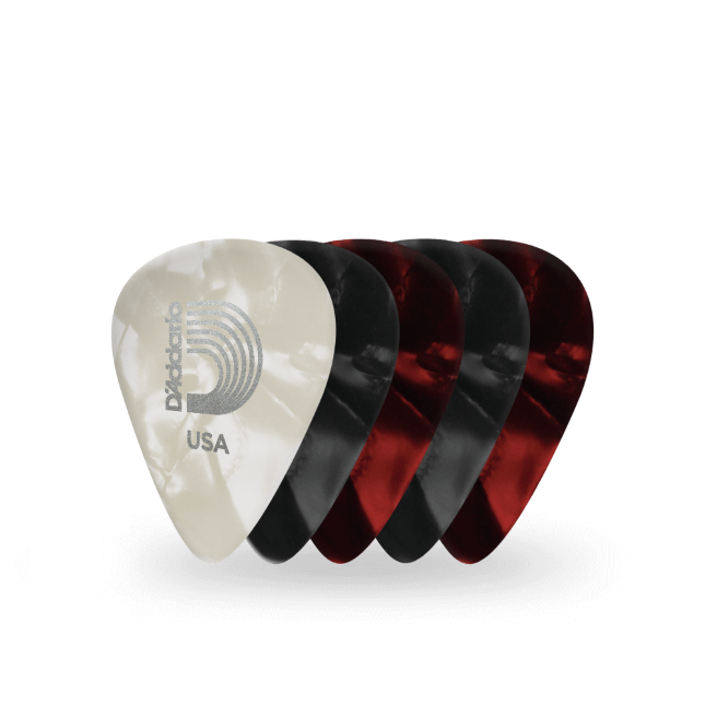 D&#39;Addario Classic Pearl Celluloid Gauge Assortment, 25 Pack