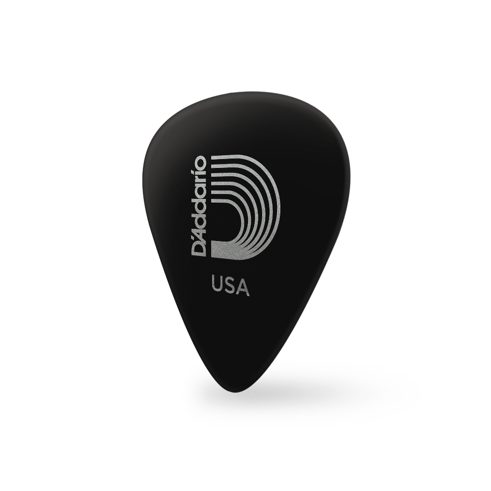 D'Addario Black Celluloid Guitar Picks, 10 pack, Light