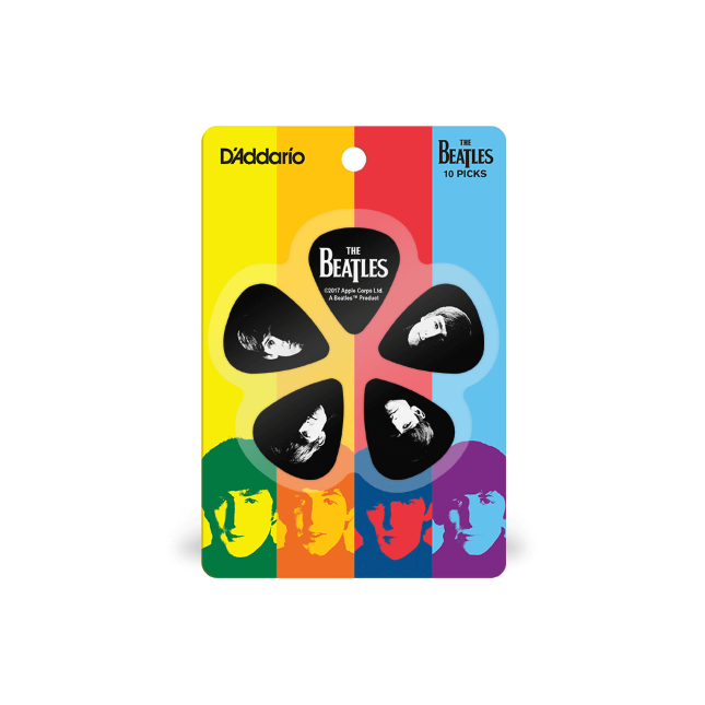 D&#39;Addario Beatles Guitar Picks, Meet The Beatles, 10 pack, Thin