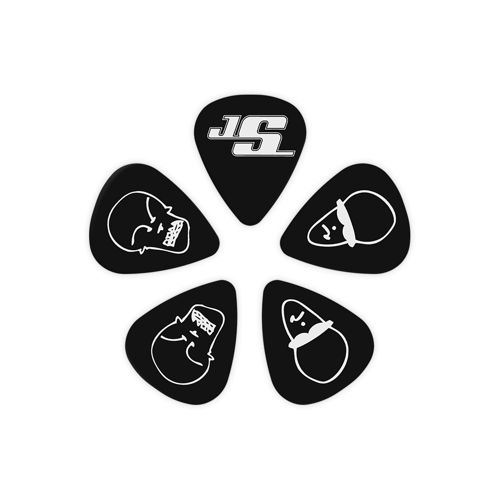 D'Addario Joe Satriani Guitar Picks, Black, 10 Pack, Light