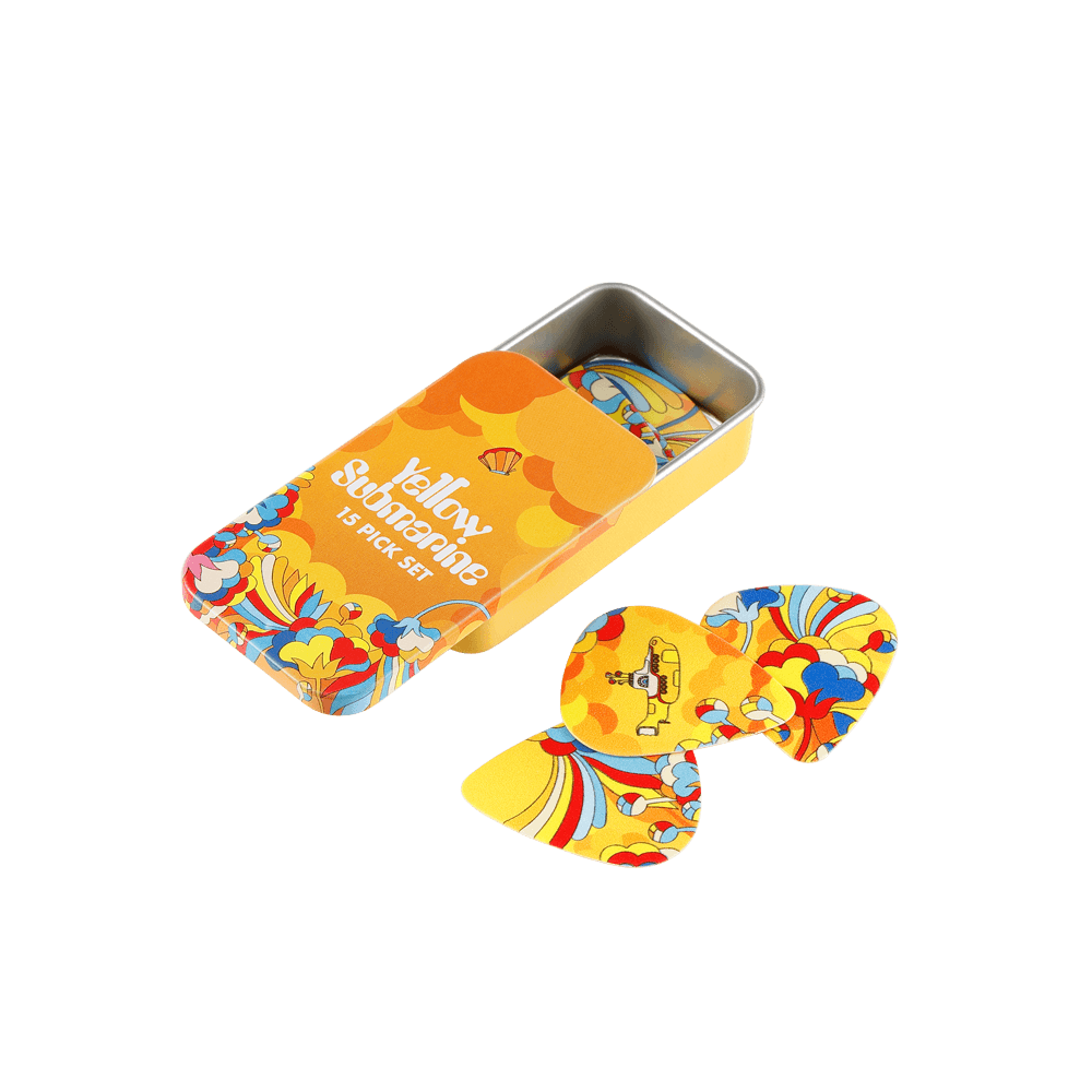 D'Addario Beatles Yellow Submarine 55th Anniversary Guitar Picks, Primrose Prairie, Medium Gauge (.70mm), 15-Pack
