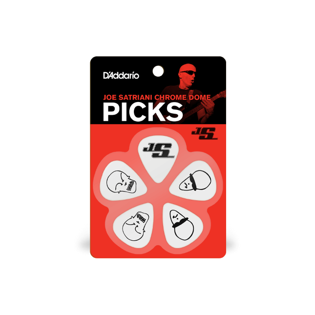 D'Addario Joe Satriani Guitar Picks, White, 10 pack, Heavy