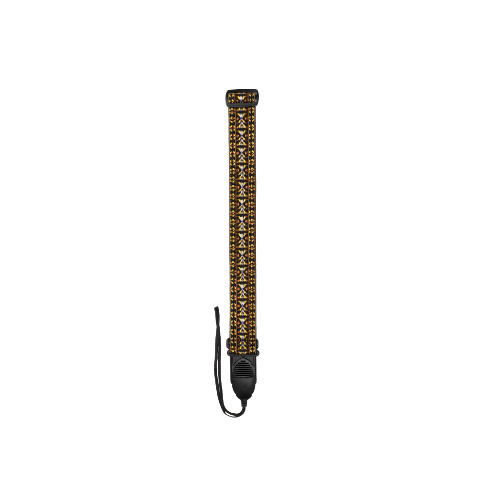 D'Addario Acoustic Quick Release Guitar Strap, Hootenanny Yellow & Brown