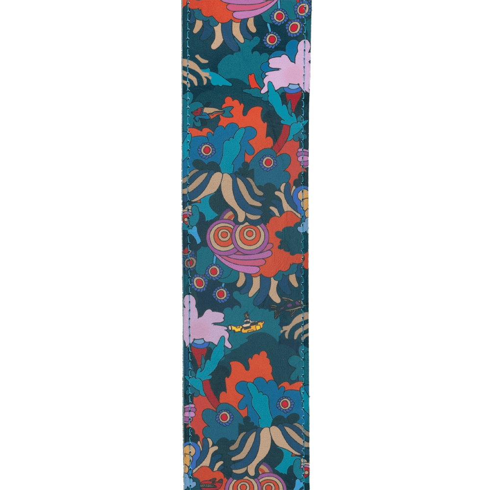 D'Addario Beatles Yellow Submarine 55th Anniversary Vinyl Guitar Strap, Under The Sea
