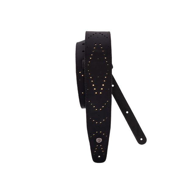 Vented Leather Guitar Strap, Star Dust