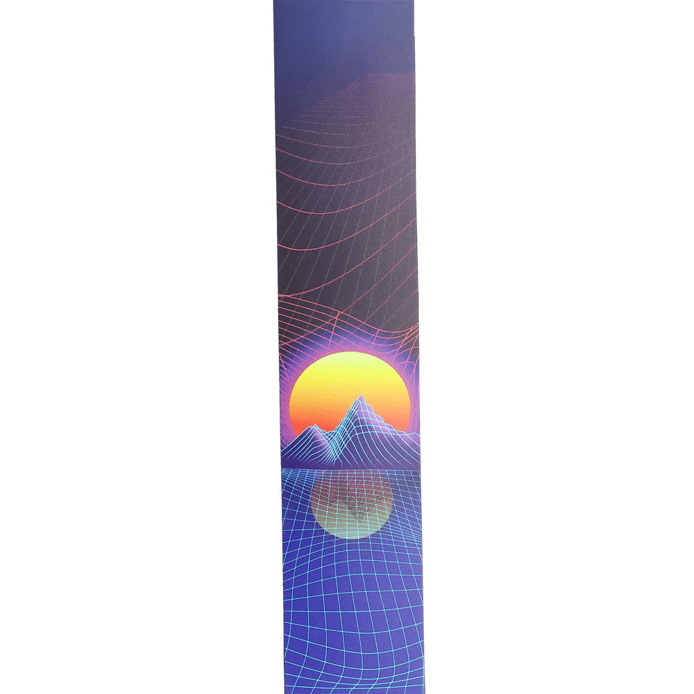 D'Addario Outrun Printed Leather Guitar Strap, Sunset