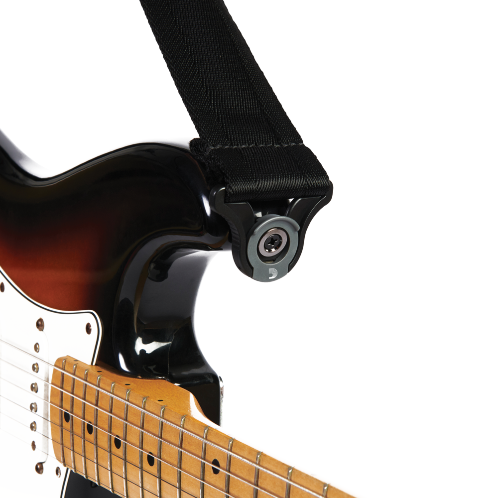 D'Addario Auto Lock Guitar Strap, Black