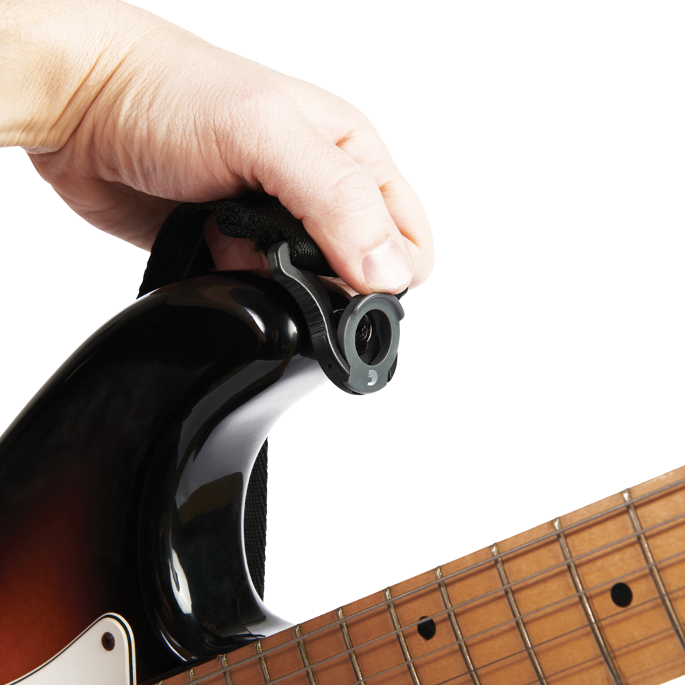 D'Addario Auto Lock Guitar Strap, Black