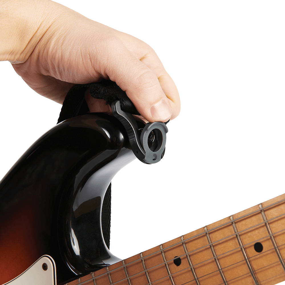 D'Addario Auto Lock Guitar Strap, Black