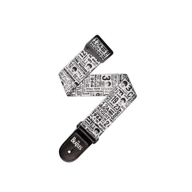 Beatles Guitar Strap, 1964 US Tour Ticket Stubs