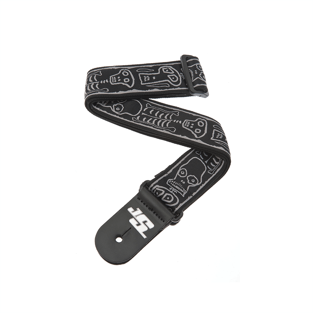 D'Addario Joe Satriani Guitar Strap, Skull n' Bones