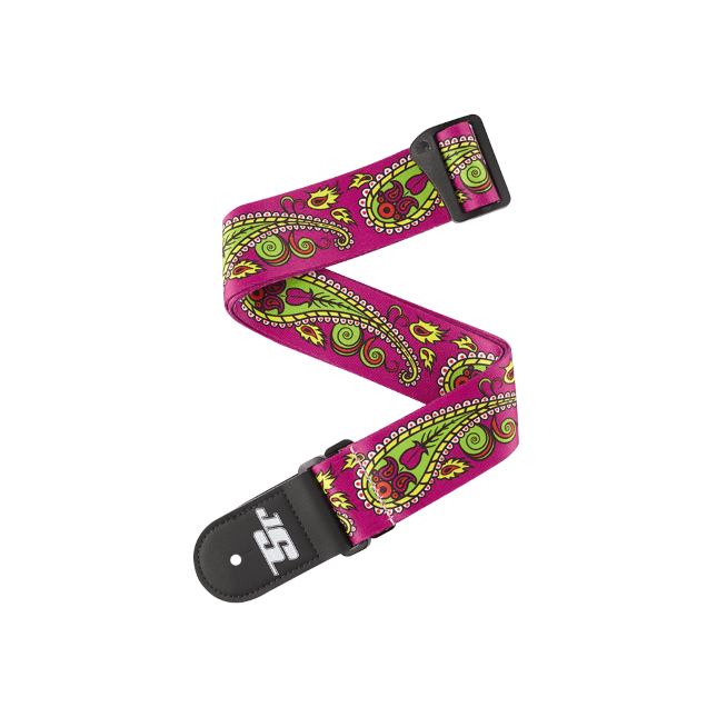 D'Addario Joe Satriani Guitar Strap, Paisley Purple