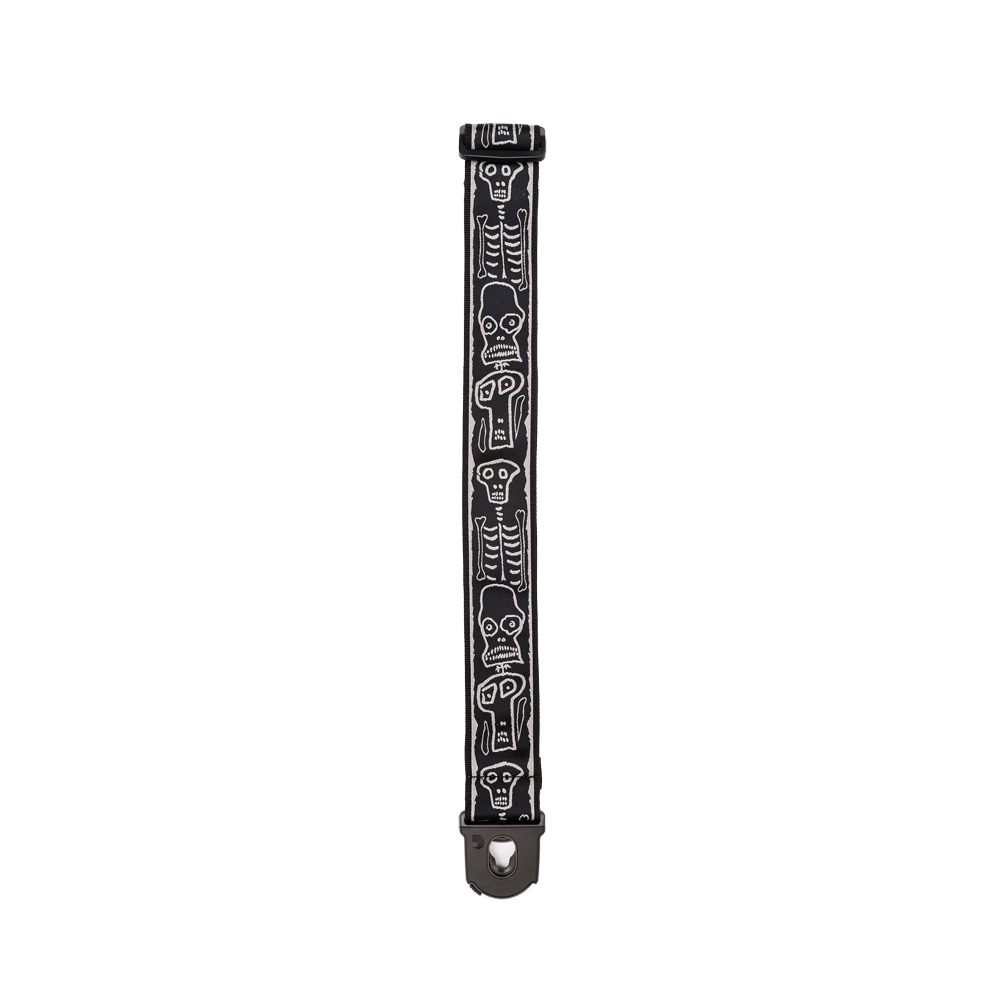 D'Addario Joe Satriani Planet Lock Guitar Strap, Skull N Bones