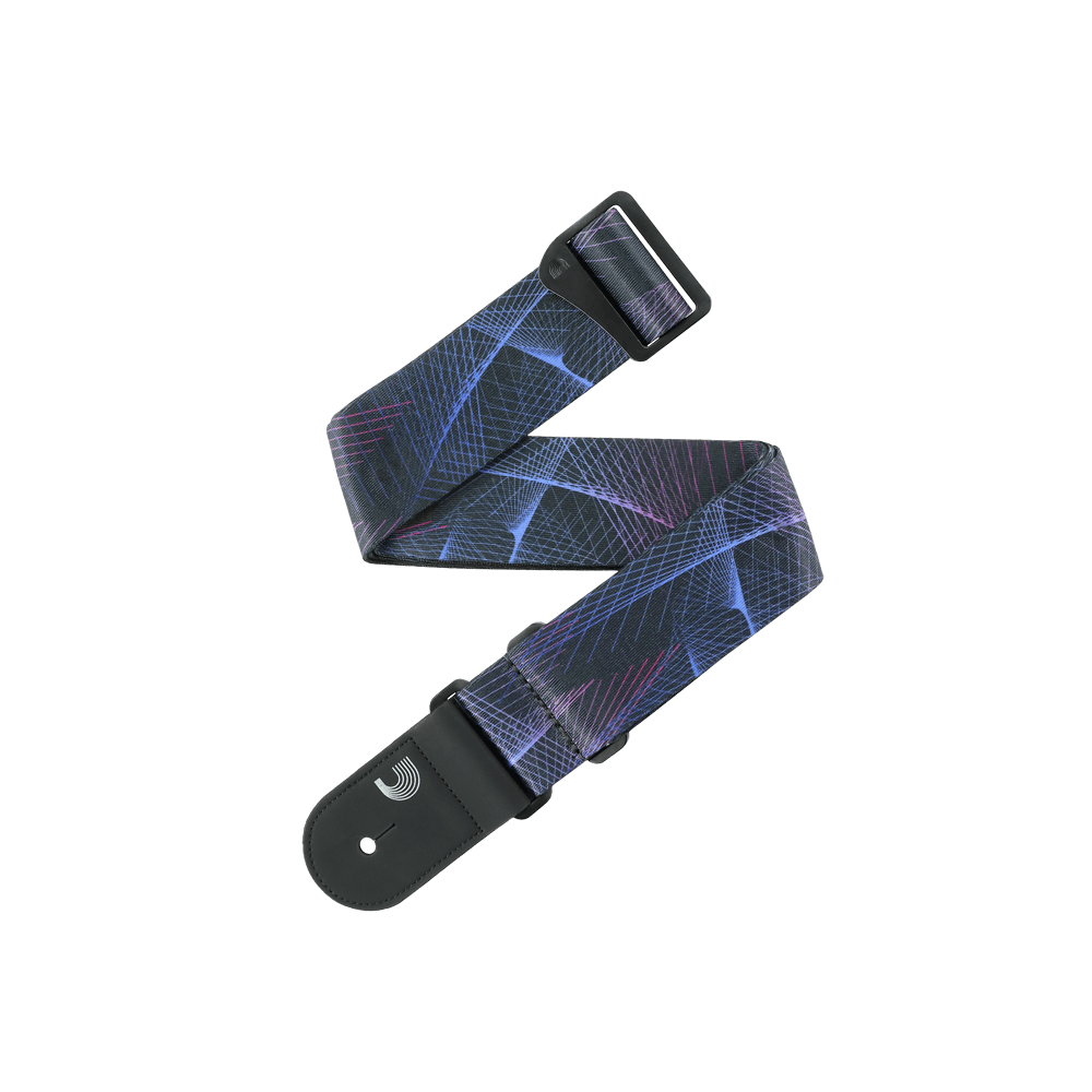 D'Addario Outrun Polyester Guitar Strap, Kaleidoscope