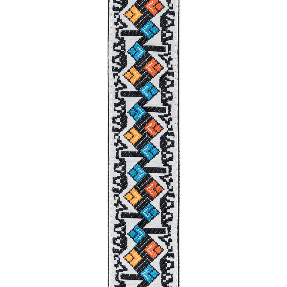 D'Addario Eco Jacquard Woven Guitar Strap, White