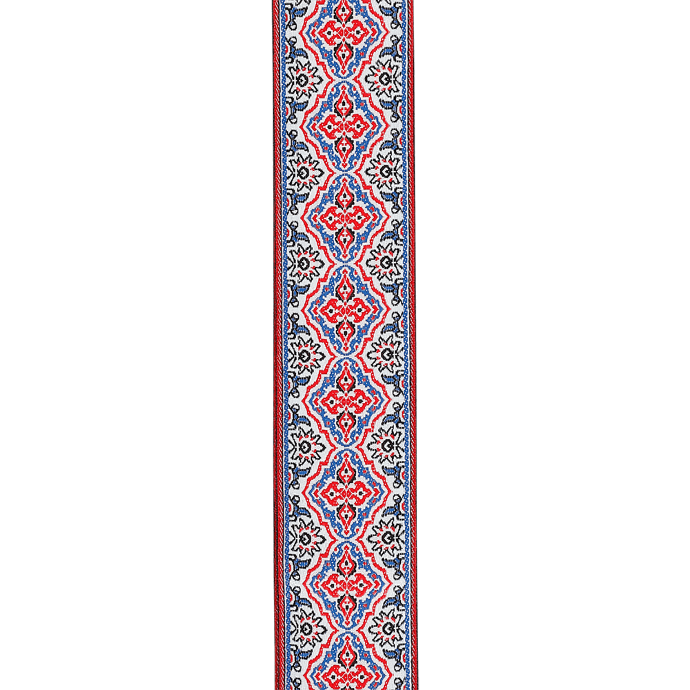 Eco Persian Woven Guitar Strap, White