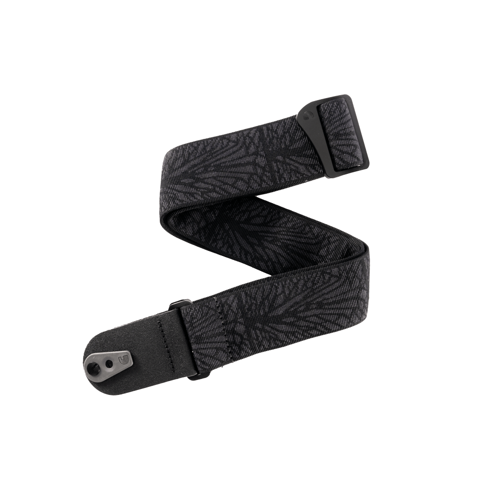 D'Addario Pad Lock Woven Guitar Strap, Lightning Black Tubular