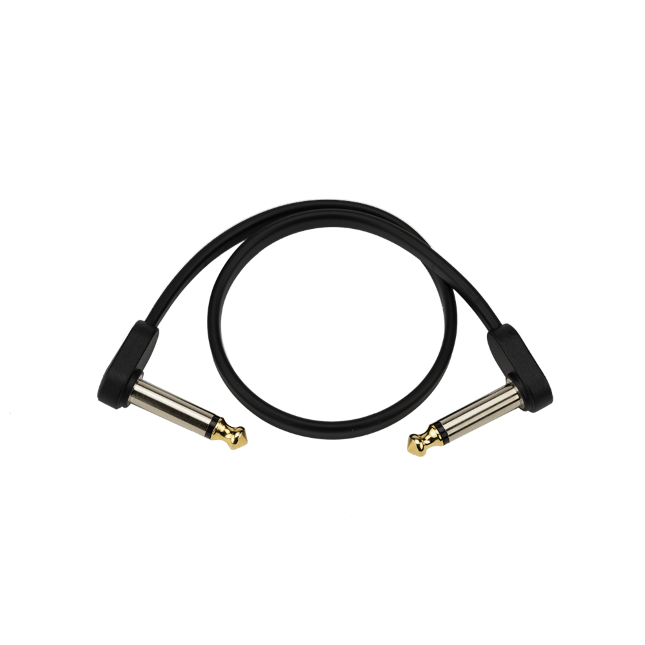 D&#39;Addario Flat Patch Cable, 1ft Right Angle, Single PK