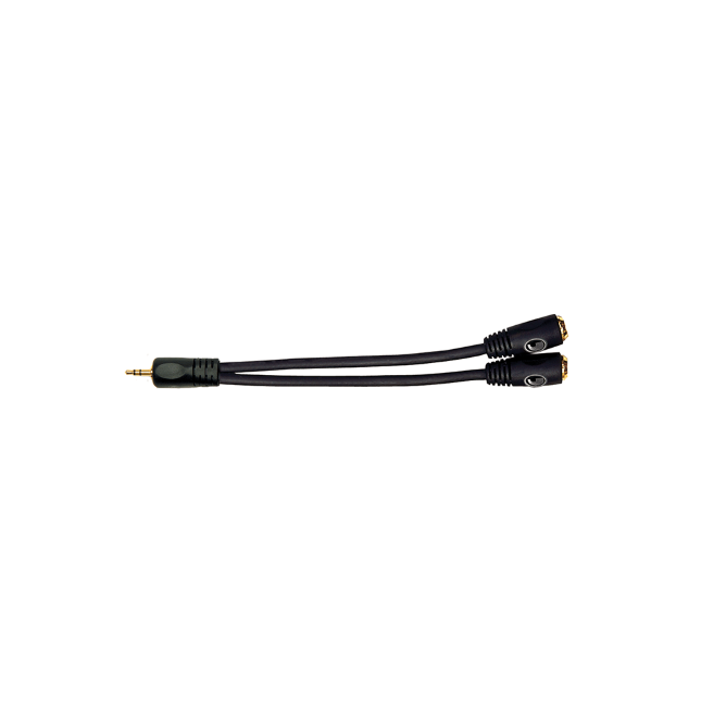 1/8 Inch Male Stereo to Dual 1/8 Inch Female Stereo Adaptor