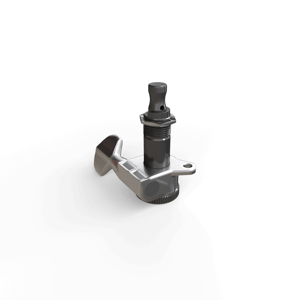 D'Addario Auto-Trim Locking Tuning Machines, 6 In-Line setup, Chrome
