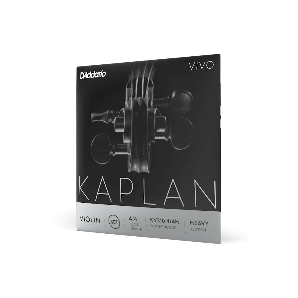 D'Addario Kaplan Vivo Violin String Set, 4/4 Scale, Heavy Tension