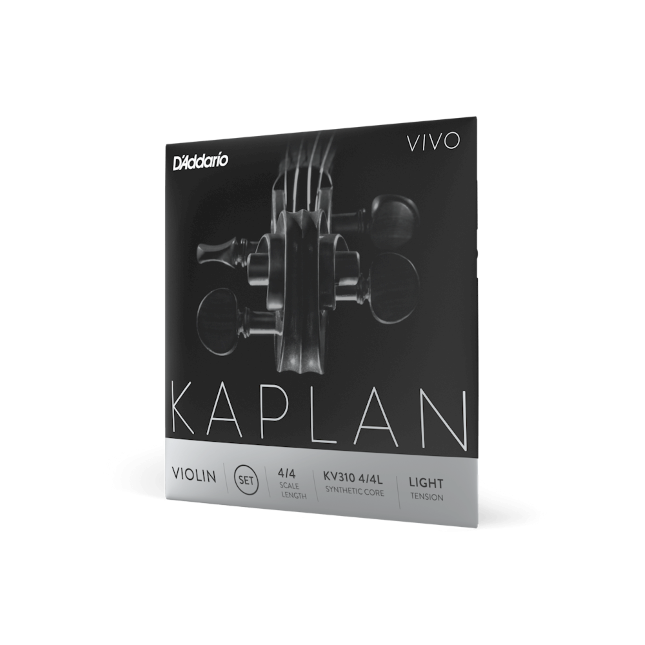 D&#39;Addario Kaplan Vivo Violin String Set, 4/4 Scale, Light Tension
