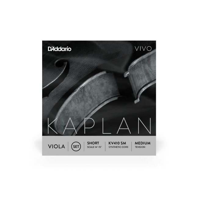 D&#39;Addario Kaplan Vivo Viola String Set, Short Scale, Medium Tension