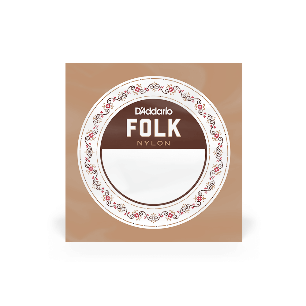 D'Addario BEB031W Folk Nylon Guitar Single String, Bronze Wound, Ball End, .031