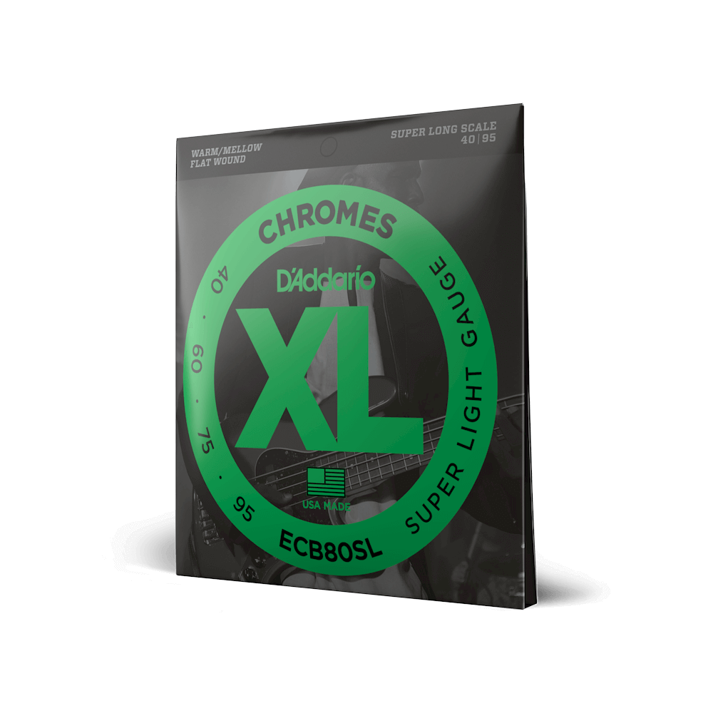 40-95 Super Light, Super Long Scale, XL Chromes Bass Strings