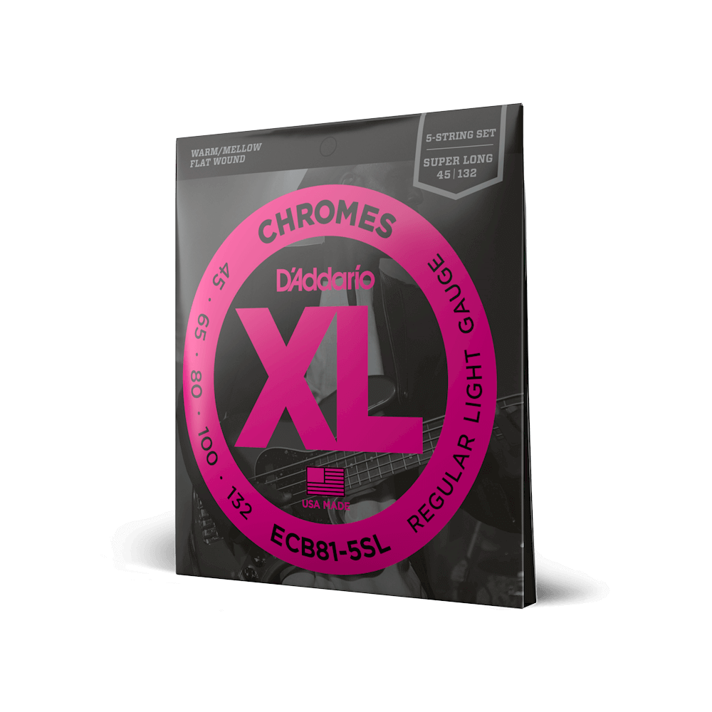 45-132 Regular Light 5-String, Super Long Scale, XL Chromes Bass Strings