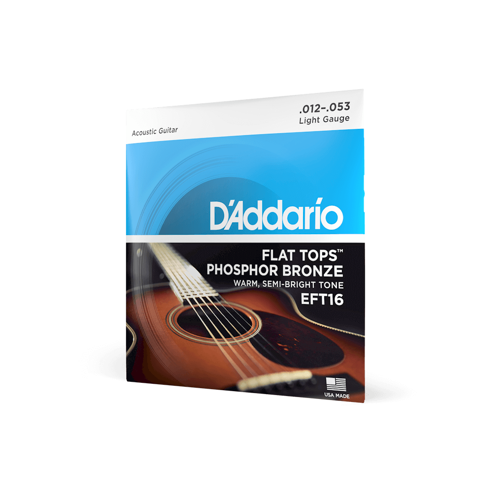 12-53 Light, Flat Tops Phosphor Bronze Acoustic Guitar Strings