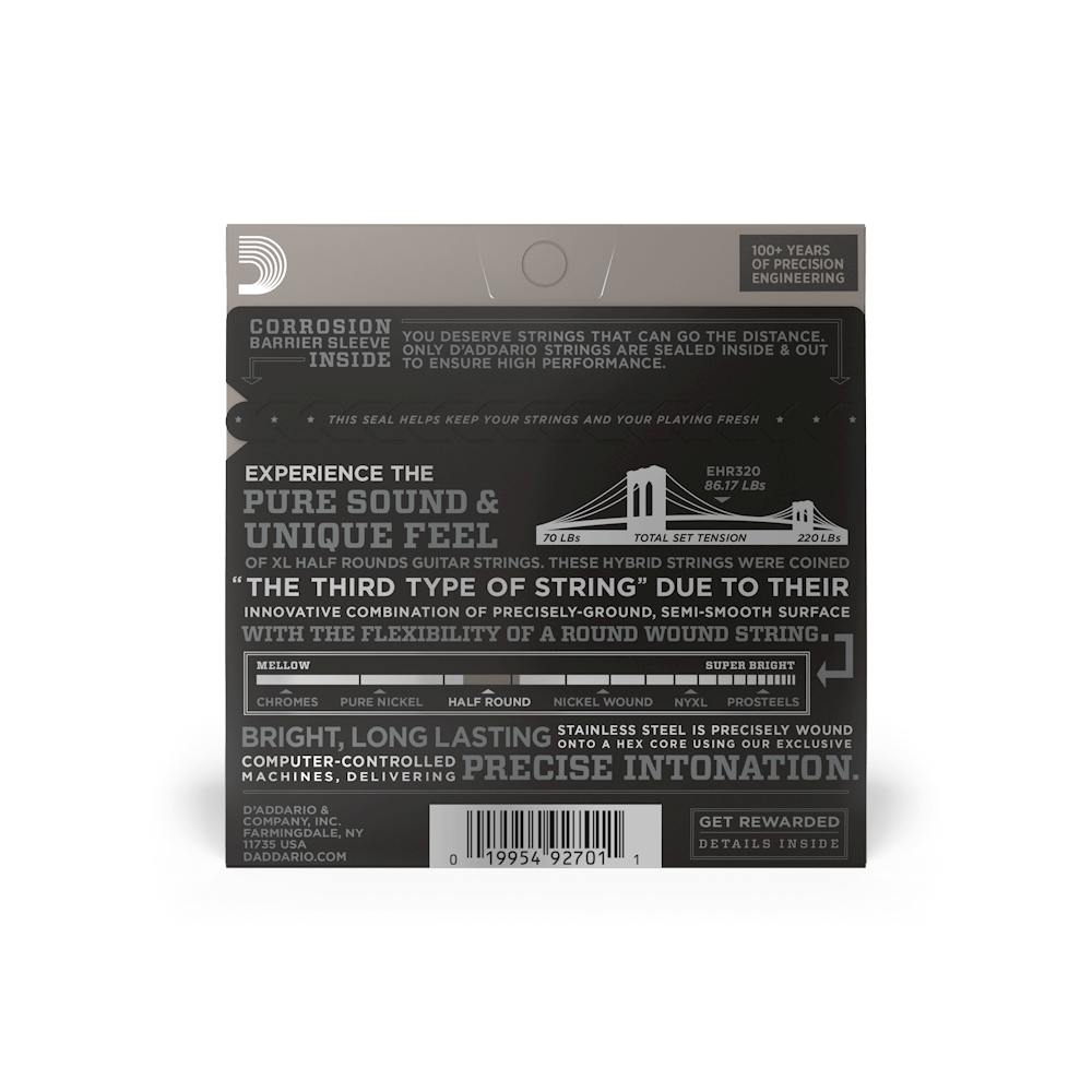 09-42 Super Light, XL Half Rounds Electric Guitar Strings