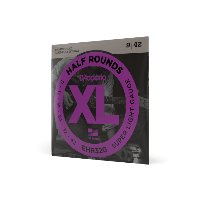 09-42 Super Light, XL Half Rounds Electric Guitar Strings