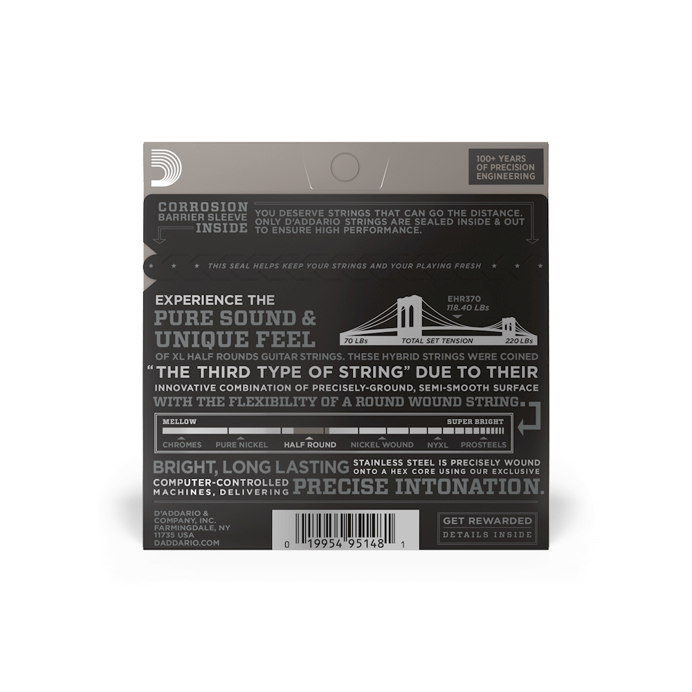 11-49 Medium, XL Half Rounds Electric Guitar Strings