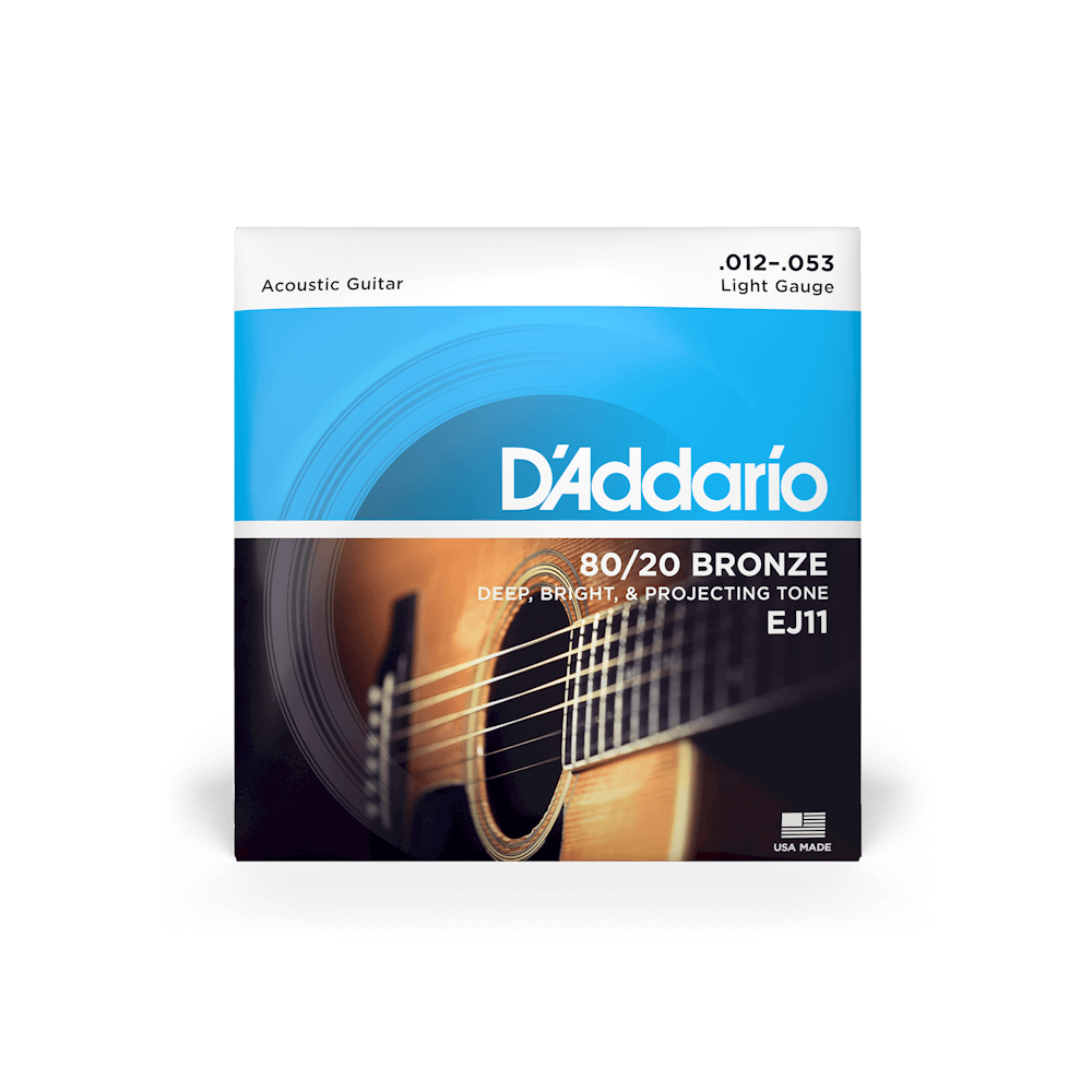 12-53 Light, 80/20 Bronze Acoustic Guitar Strings