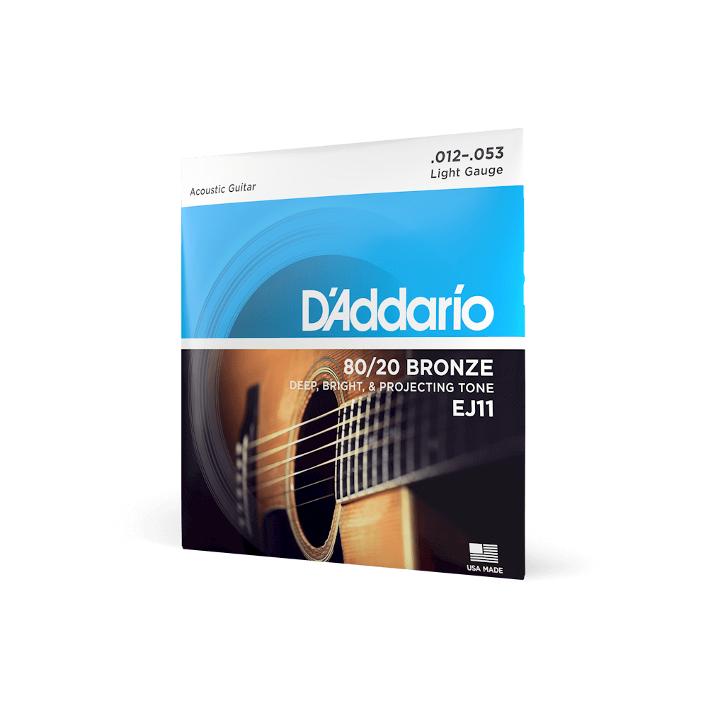 12-53 Light, 80/20 Bronze Acoustic Guitar Strings