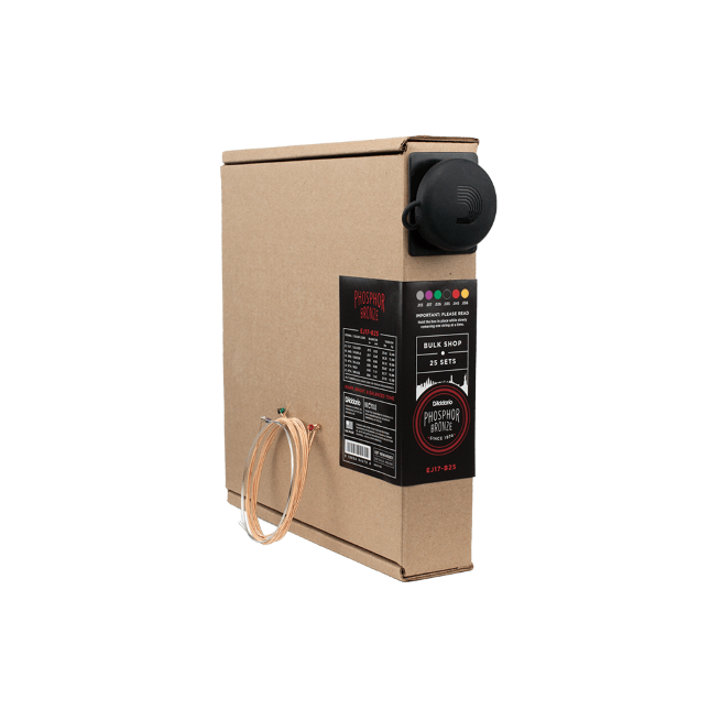 13-56 Medium, Phosphor Bronze Acoustic Guitar Strings 25-Set Bulk Box